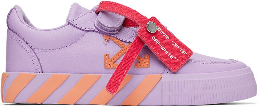 Off-White Kids Purple Vulcanized Sneakers