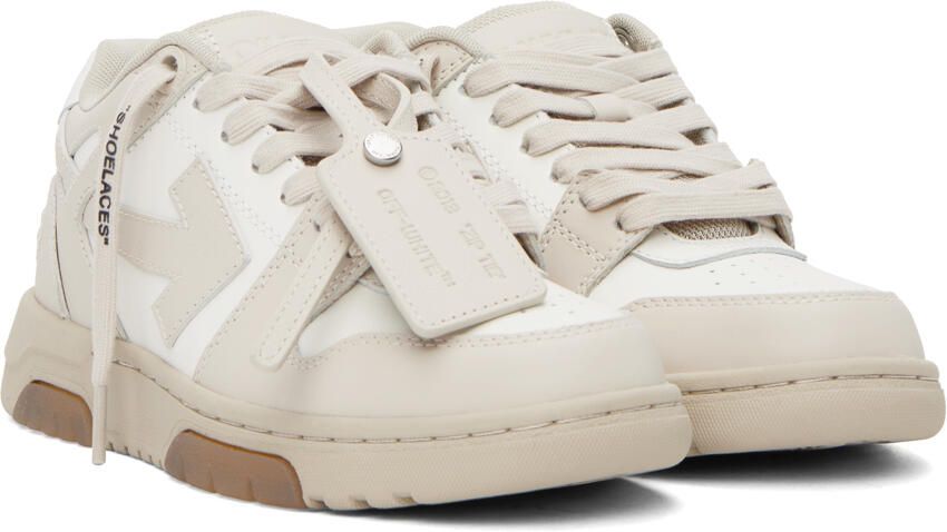Off-White & Beige Out Of Office Sneakers - Picture 2