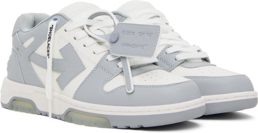 Off-White & Gray Out Of Office Sneakers - Picture 2