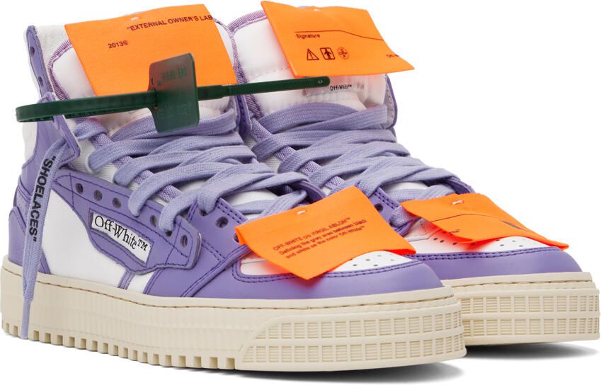Off-White & Purple 3.0 Off Court Sneakers - Picture 2