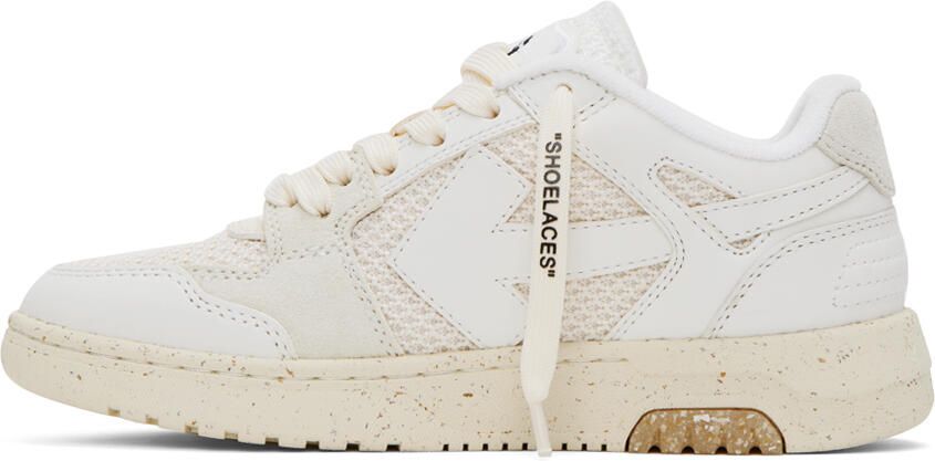 Off-White & White Out Of Office Slim Sneakers - Picture 3