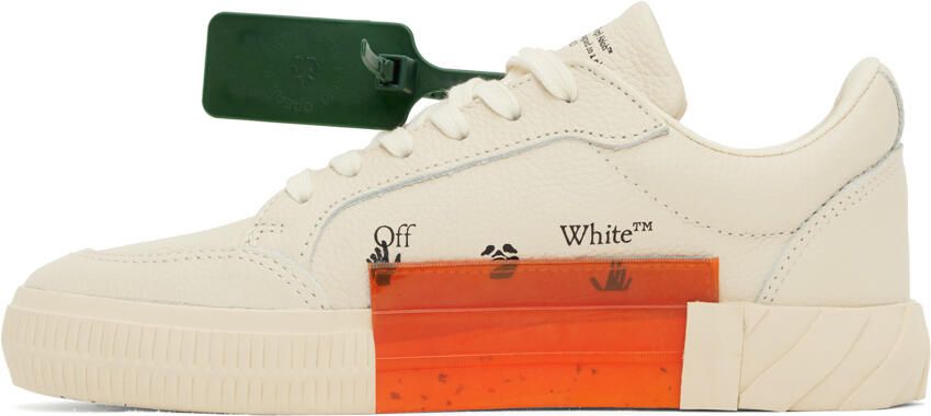 Off-White Beige Vulcanized Sneakers - Picture 3