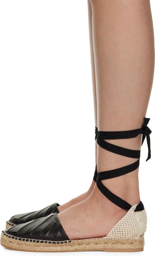 Off-White Black & Beige Diag Espadrilles - Picture 3