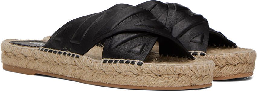 Off-White Black & Beige Diag Lea Sandals - Picture 2