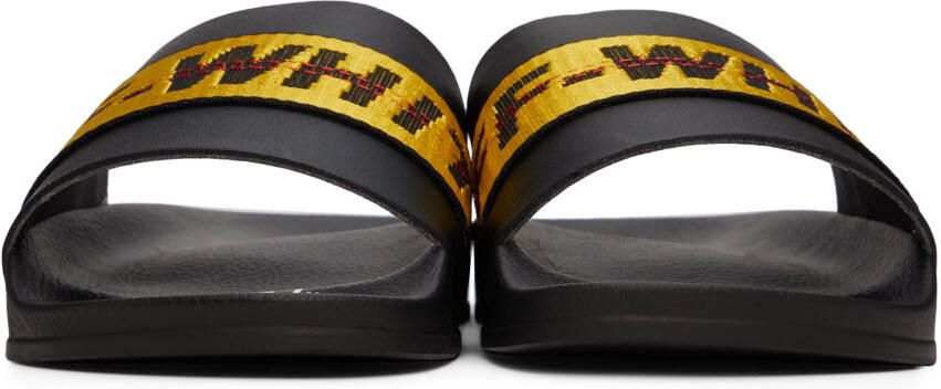 Off-White Black Industrial Belt Sliders - Picture 3