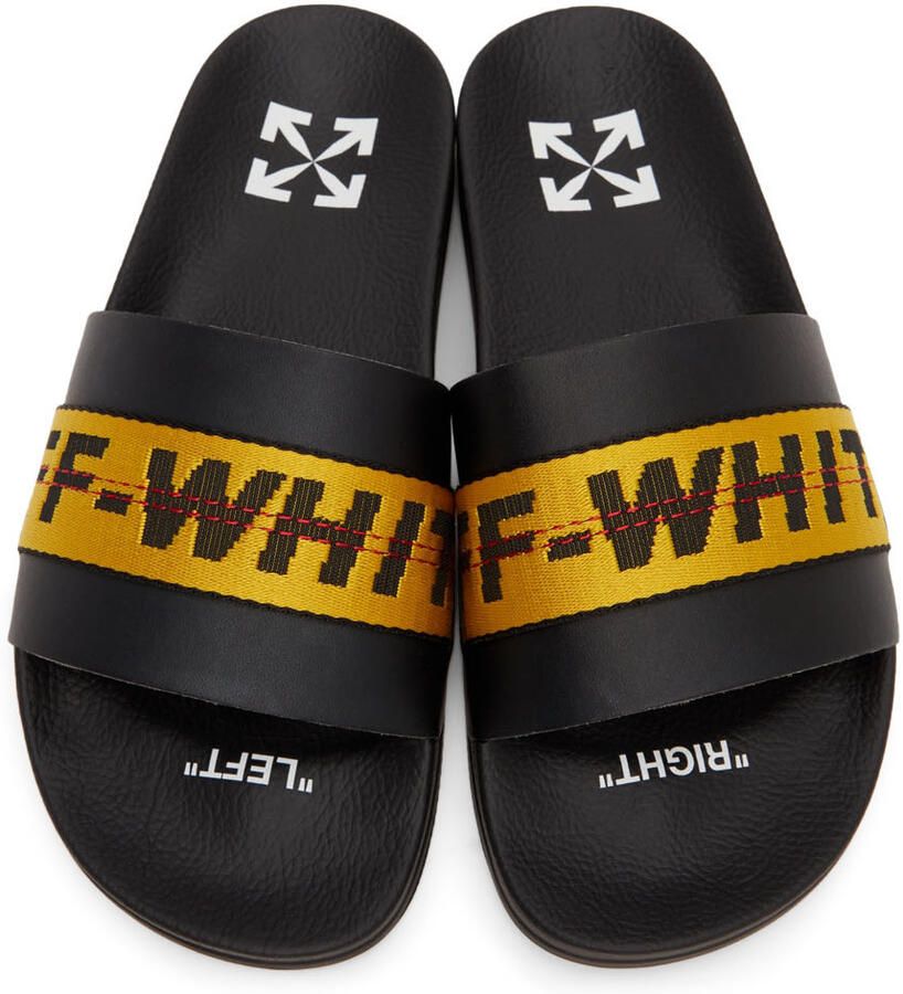 Off-White Black Industrial Belt Sliders