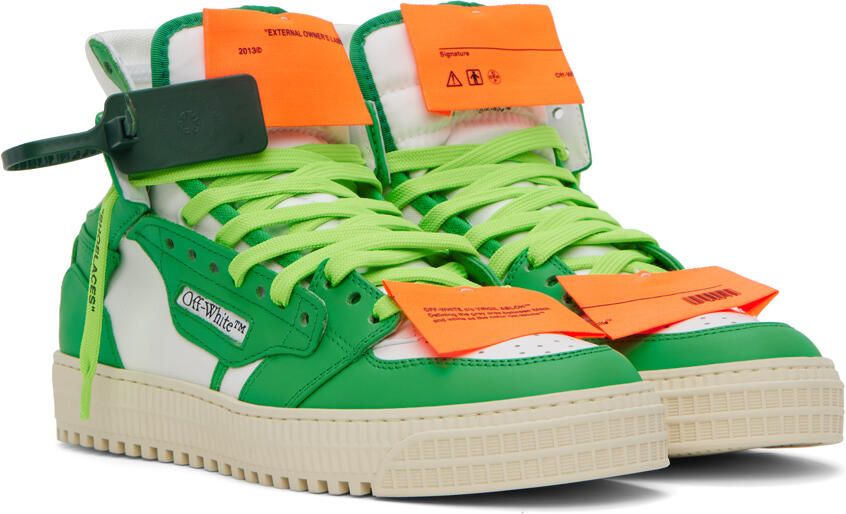Off-White Green & White 3.0 Off Court Sneakers - Picture 3
