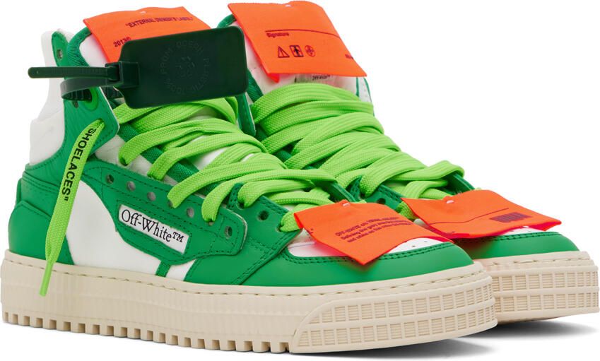 Off-White Green & White 3.0 Off Court Sneakers - Picture 2