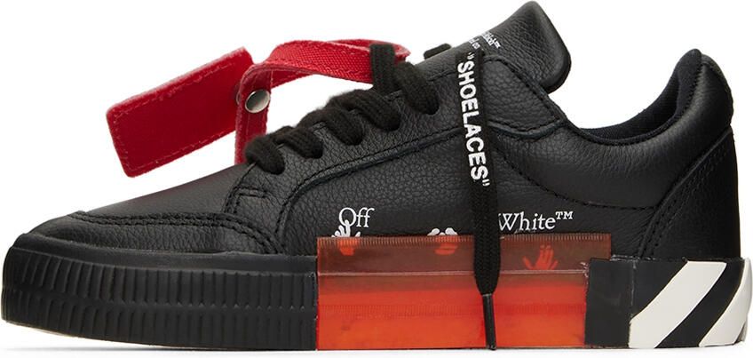 Off-White Kids Black Vulcanized Sneakers - Picture 3