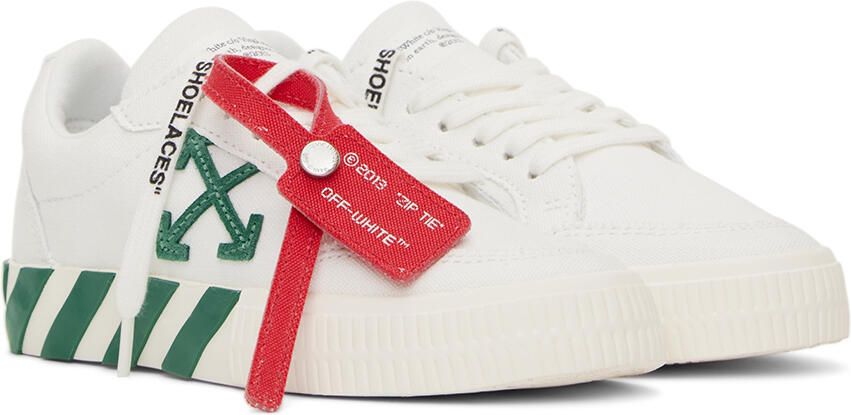 Off-White Kids White & Green Vulcanized Sneakers - Picture 2
