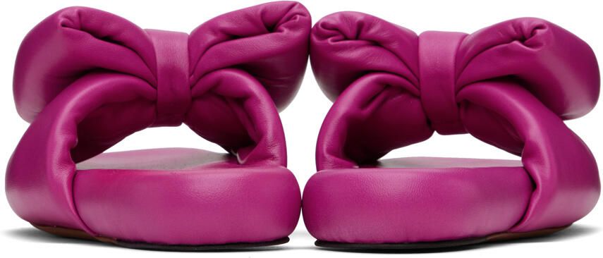 Off-White Pink Bow Padded Slides - Picture 2