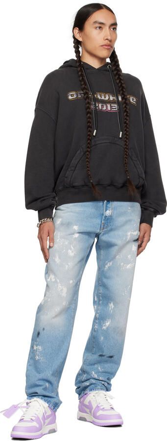 Off-White Purple & White Out Of Office Sneakers - Picture 4