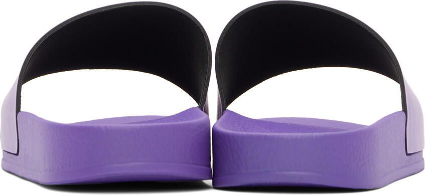 Off-White Purple Stamped Slides