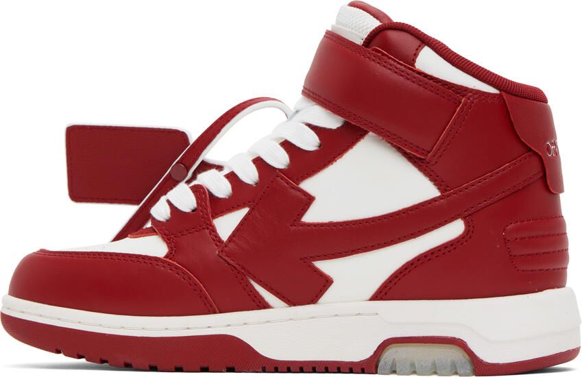 Off-White Red & White Out Of Office Sneakers - Picture 2