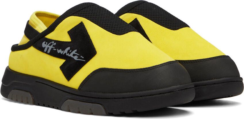 Off-White Yellow & Black Out Of Office Mules - Picture 2