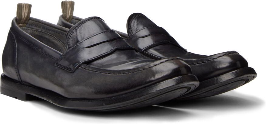 Officine Creative Navy Anatomia 071 Penny Loafers - Picture 2