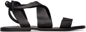 Officine Générale Black Positano Sandals