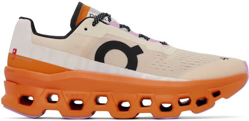 On Beige & Orange Cloudm ster Sneakers