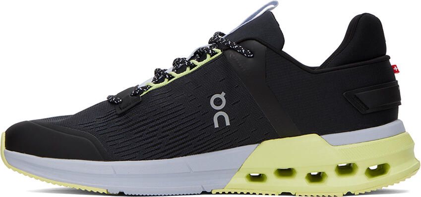 On Black Cloudnova Flux Sneakers - Picture 3