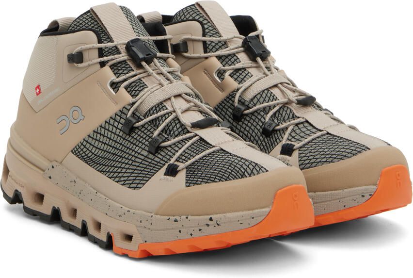 On Taupe Cloudtrax Ankle Boots