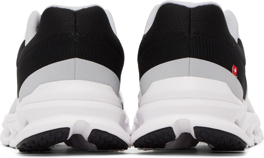 On White & Black Cloudrunner Sneakers - Picture 5