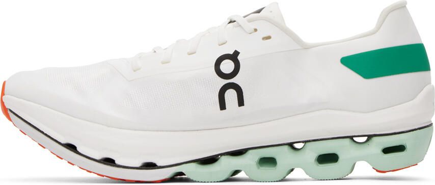 On White & Green Cloudboom Echo Sneakers - Picture 3