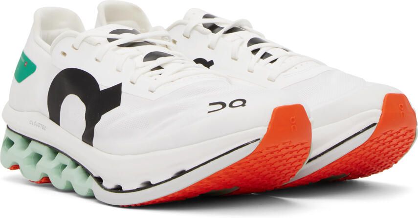 On White & Green Cloudboom Echo Sneakers - Picture 2