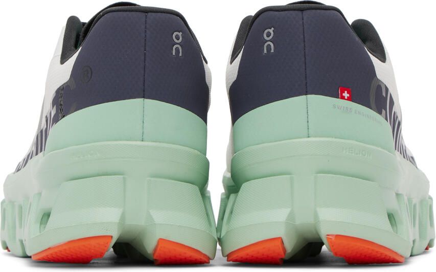 On White & Green Cloudm ster Sneakers