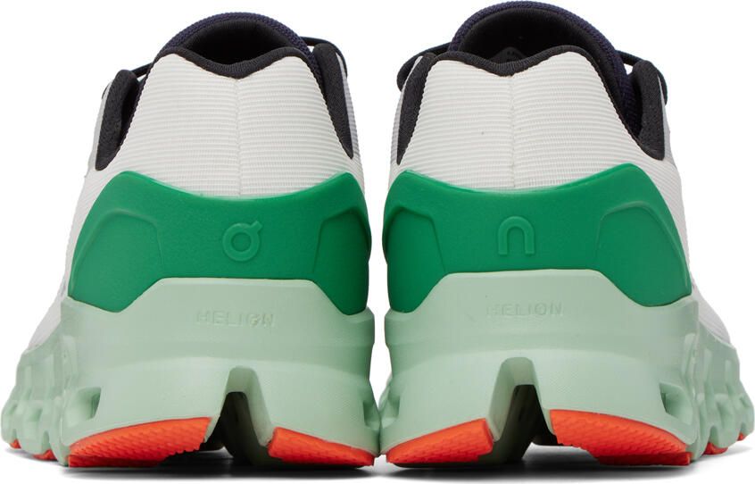 On White & Green Cloudstratus Sneakers