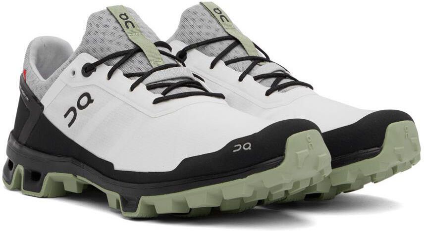On White & Green Cloudventure Peak Sneakers - Picture 2