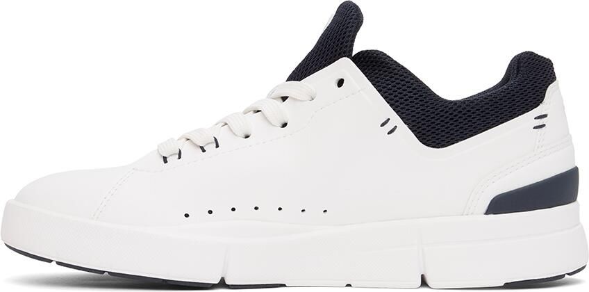 On White & Navy 'The Roger' Advantage Sneakers - Picture 4