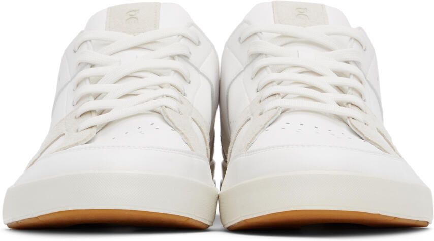 On White Vegan Leather 'The Roger Clubhouse' Sneakers - Picture 5