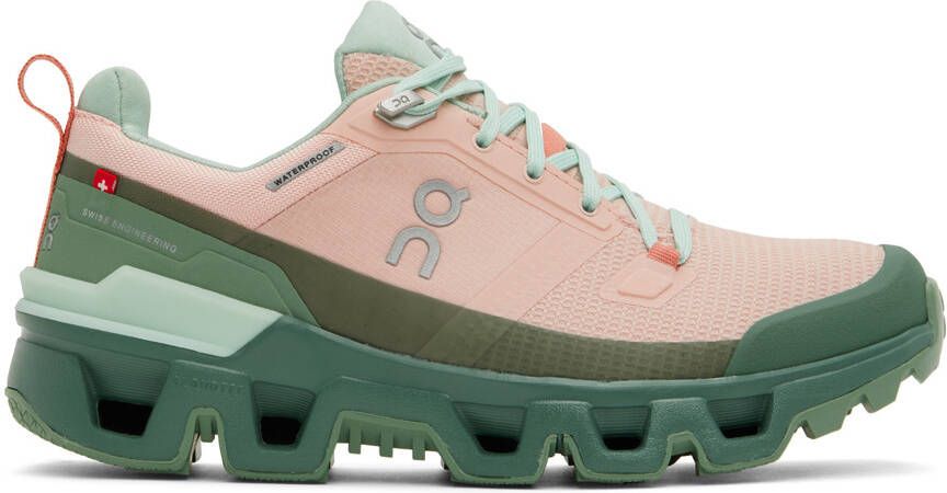 On Pink & Green Cloudwander Sneakers