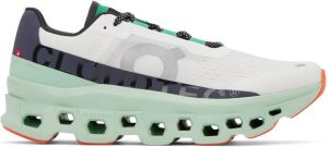 On White & Green Cloudm ster Sneakers