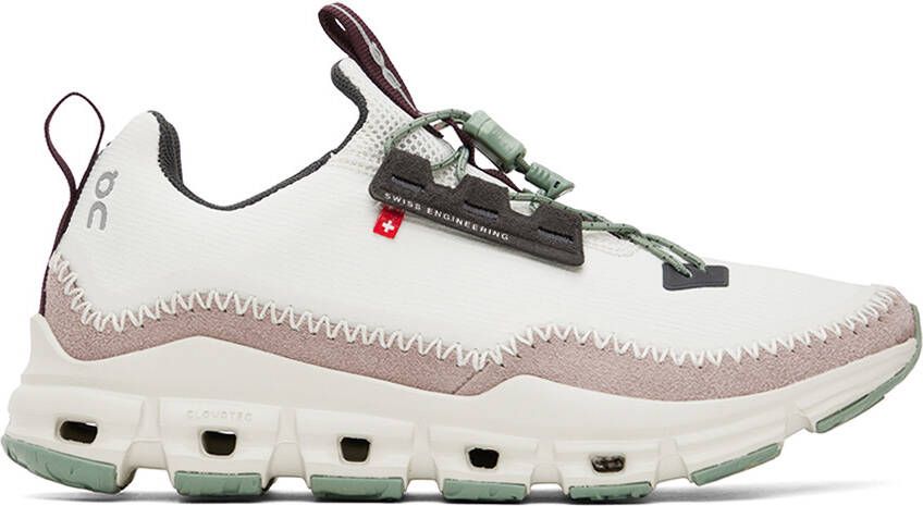 On White & Purple Cloudaway Sneakers