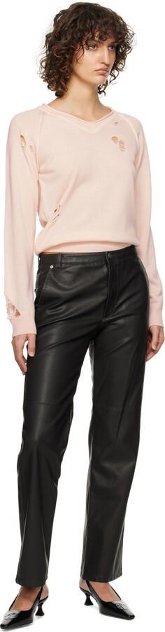 OPEN YY Black Slingback Heels - Picture 4