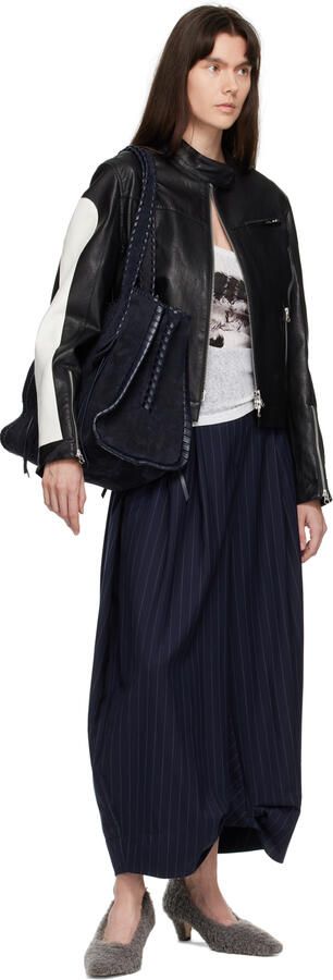 TheOpen Product Gray Curly Shearling Heels - Picture 4