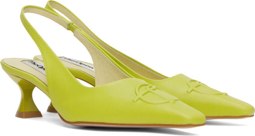 TheOpen Product Green Slingback Heels - Picture 2