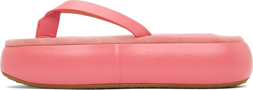 OSOI Pink Boat Flip Flop Platform Slides - Picture 3