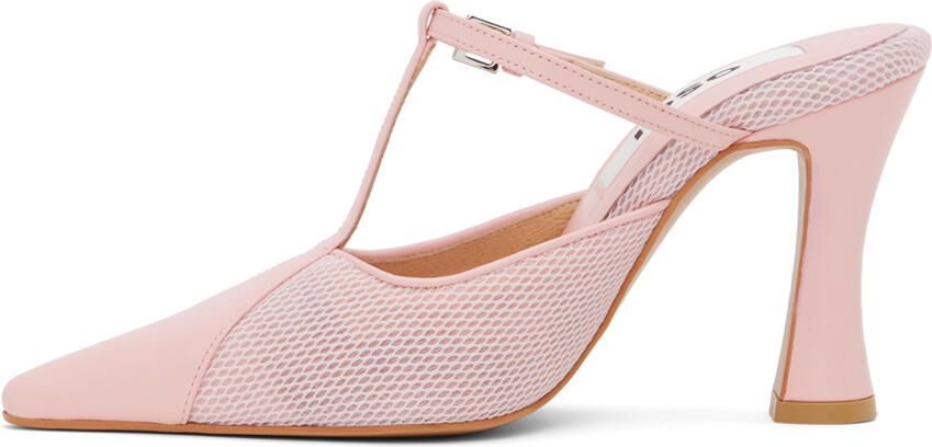 OSOI Pink Needle T-Strap Heels - Picture 4