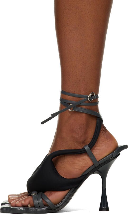 Ottolinger Black Flower Heels - Picture 3