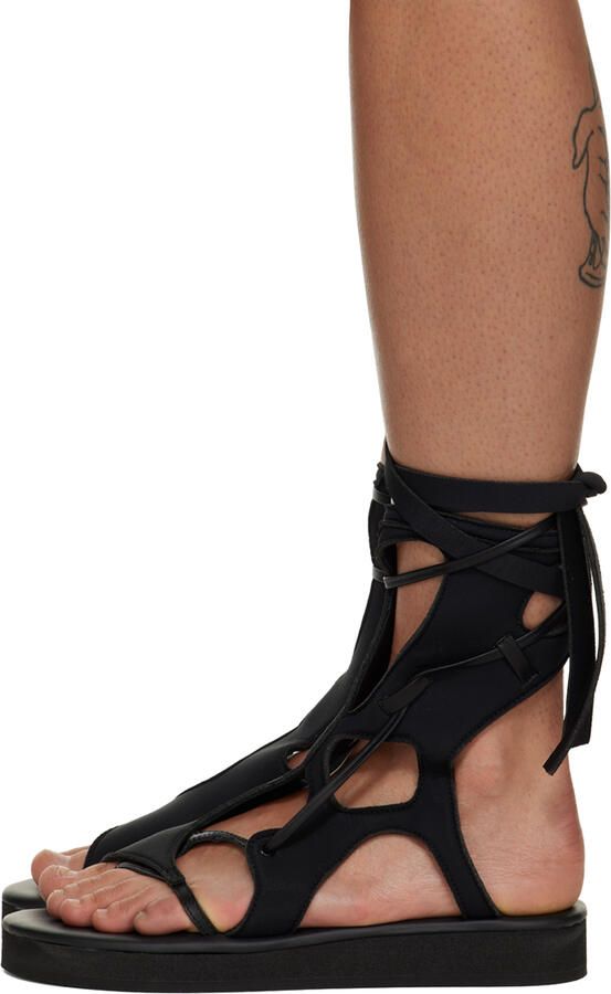 Ottolinger Black Strappy Flat Sandals - Picture 3