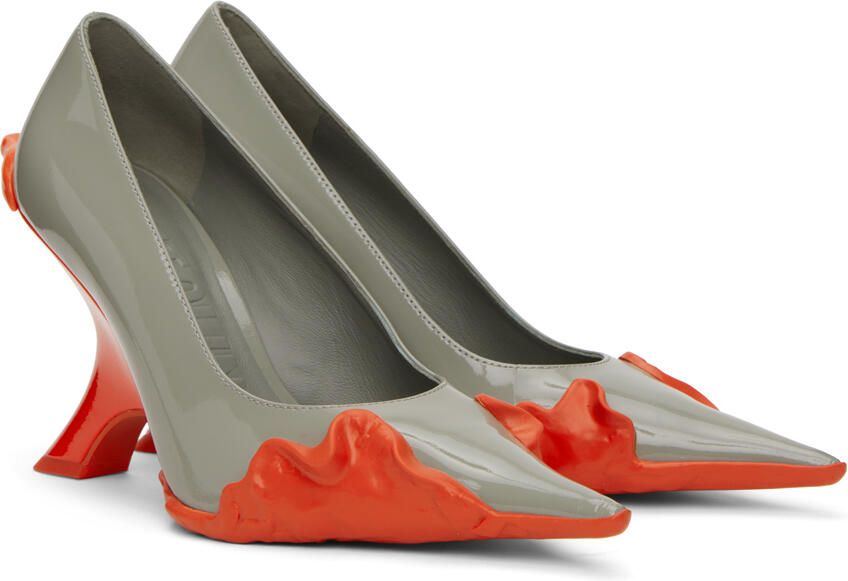 Ottolinger Gray Graphic Heels - Picture 2