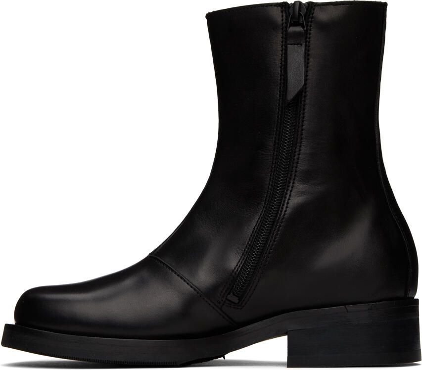 Our Legacy Black Leather Camion Ankle Boots - Picture 3