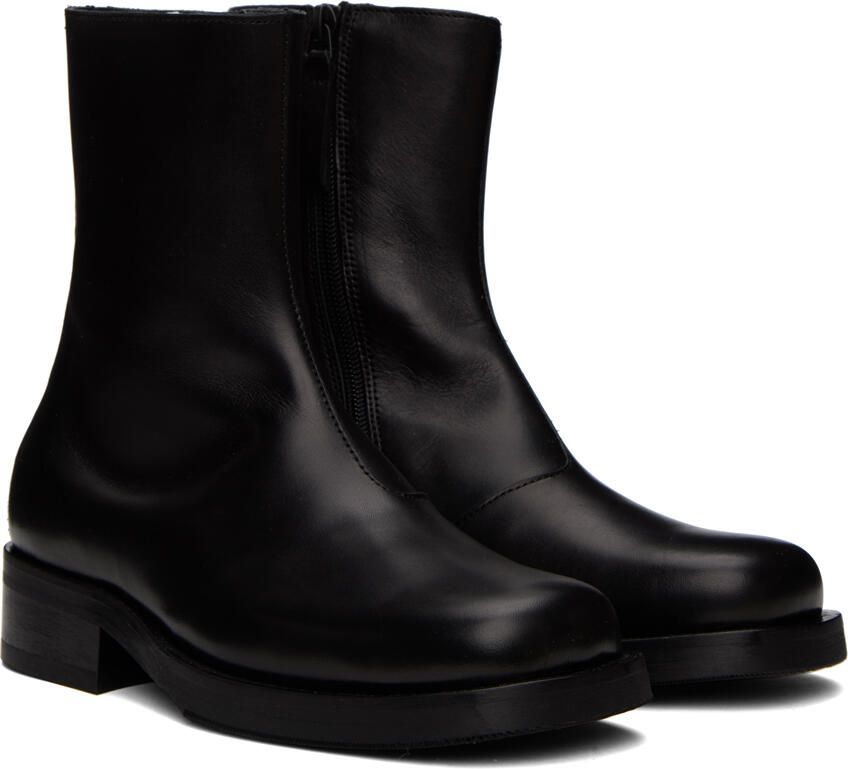 Our Legacy Black Leather Camion Ankle Boots - Picture 2