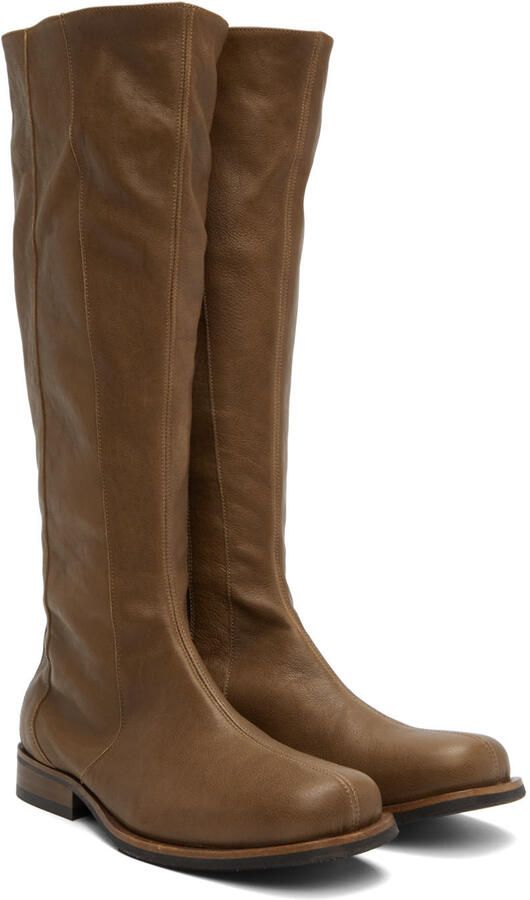 Our Legacy Brown Camion Tall Boots - Picture 2