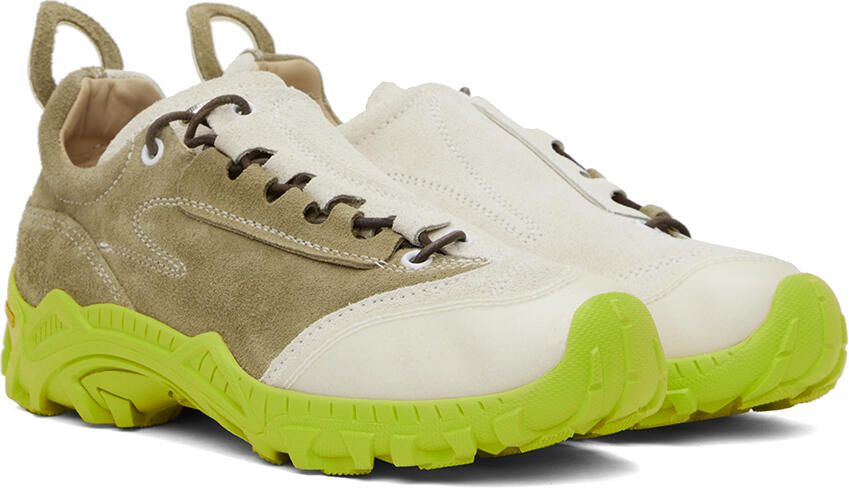 Our Legacy Off-White & Taupe Gabe Sneakers - Picture 2