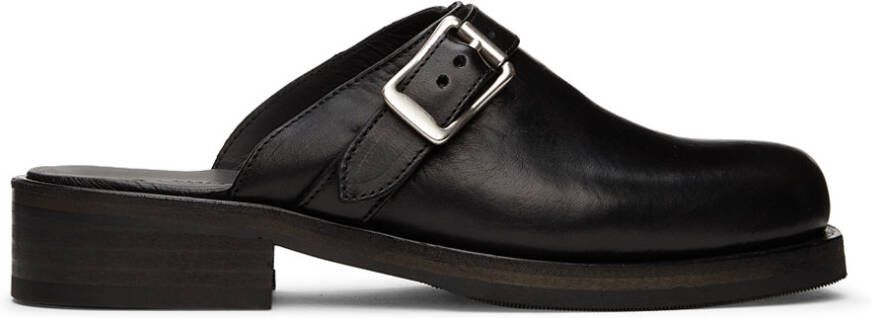 Our Legacy SSENSE Exclusive Black Leather Camion Mule Loafers - Picture 5