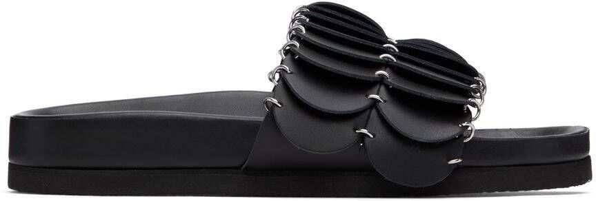Paco Rabanne Black Pacoïo Flat Sandals