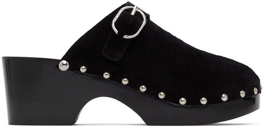 Paco Rabanne Black Suede Clogs